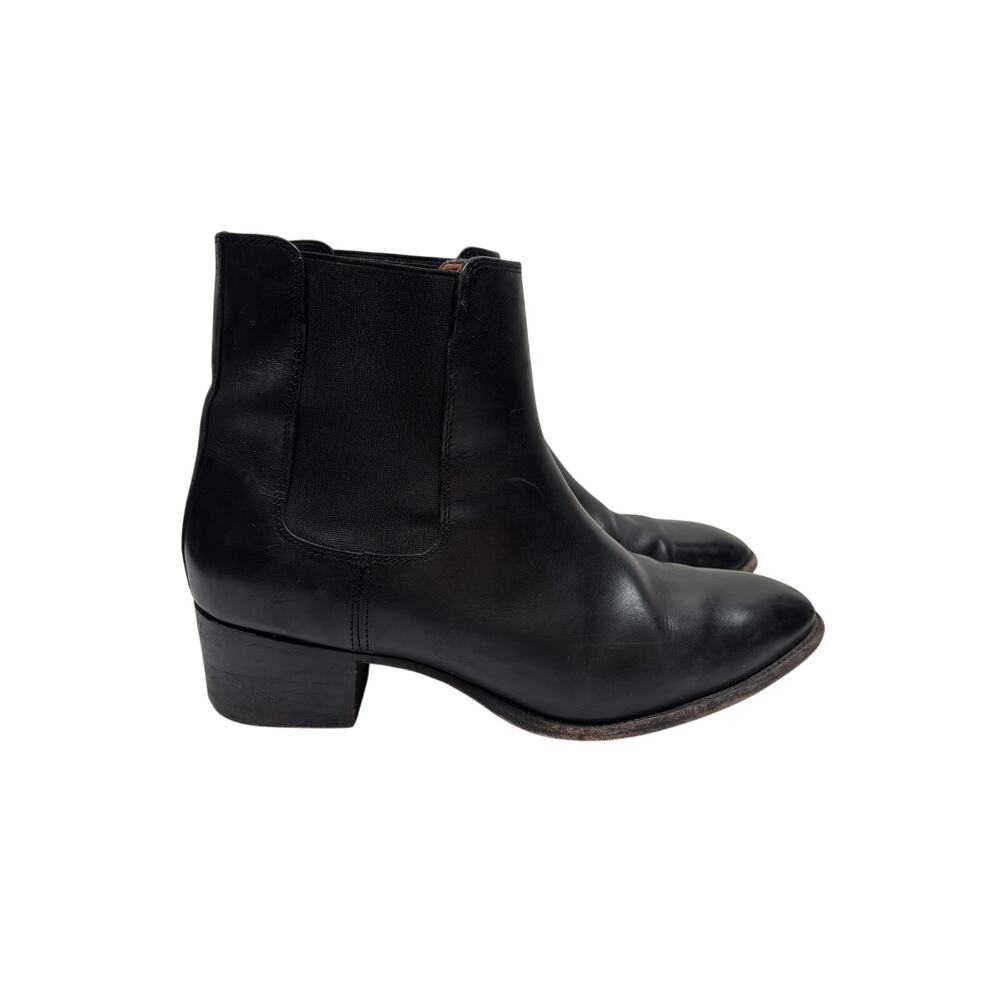 Frye Dara Chelsea Boots Womens 9 Black Leather Pointed Toe